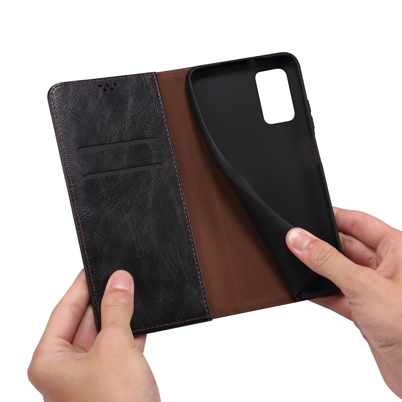 For Honor 90 GT 5G PU Leather Case Card Slot Wallet Phone Shell Crazy Horse Pattern - Black For Honor 90 GT 5G PU Leather Case Card Slot Wallet Phone Shell Crazy Horse Pattern - Black
